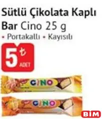 CİNO SÜTLÜ ÇİKOLATA KAPLI BAR 25 G